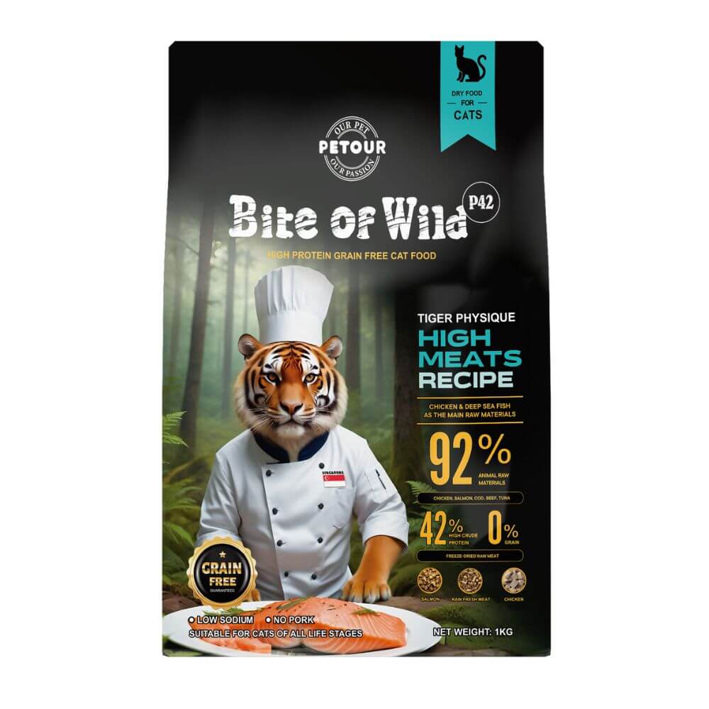 อาหารแมวผสมฟรีซดราย BITE OF WILD สูตร P42 HOLISTIC GRAIN FREE รสไก่และปลาทะเลน้ำลึก 1 กก._0